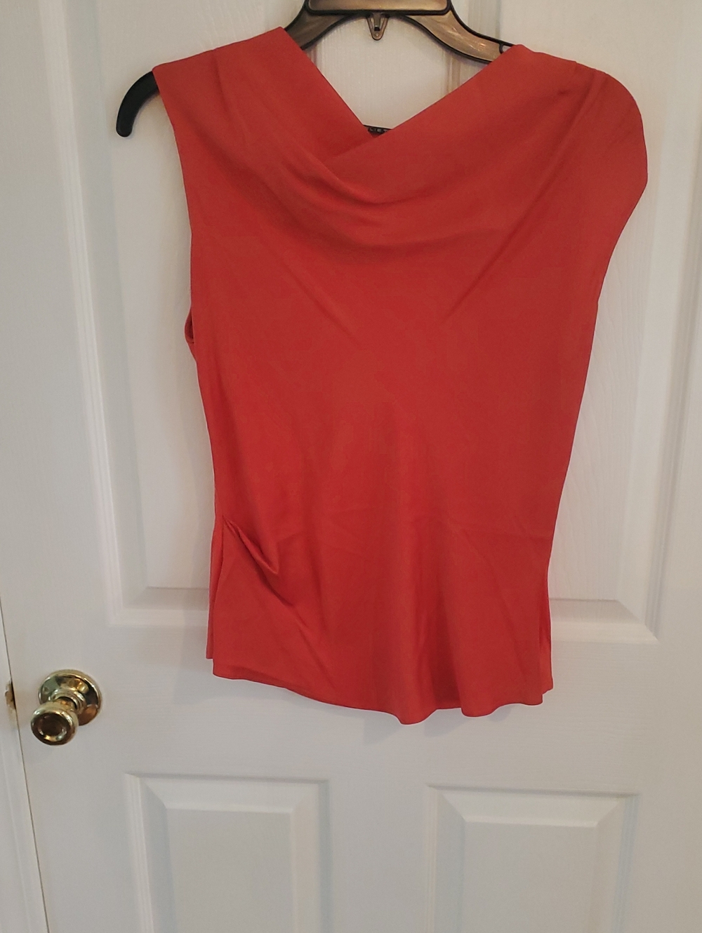 Elie Tahari Coral Cowl Neck Sleeveless Top